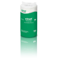 CLINELL Univerzálne dezinfekčné utierky na plochy, prístroje a ruky - náhradná náplň do tuby 100 (ks)