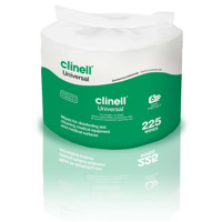 CLINELL Univerzálne dezinfekčné utierky na plochy, prístroje a ruky - náhradná náplň vedro 225ks (ks)